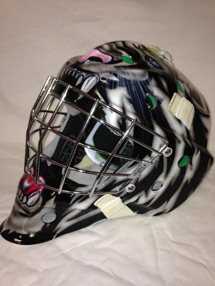 custom replica MOOSE mask  Goalie mask, Custom airbrushing, Goalie